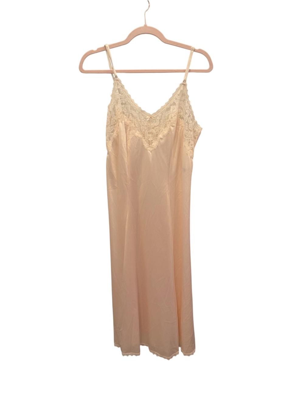 Vintage Satin and‎ Lace Slip Dress Fairycore  Coquette Chemise Size M